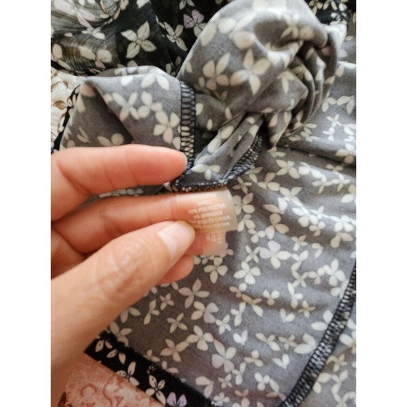 Tommy Hilfiger‎ Womens Chiffon Sleeveless Floral Dress Round Neck Black  L - Picture 5 of 9